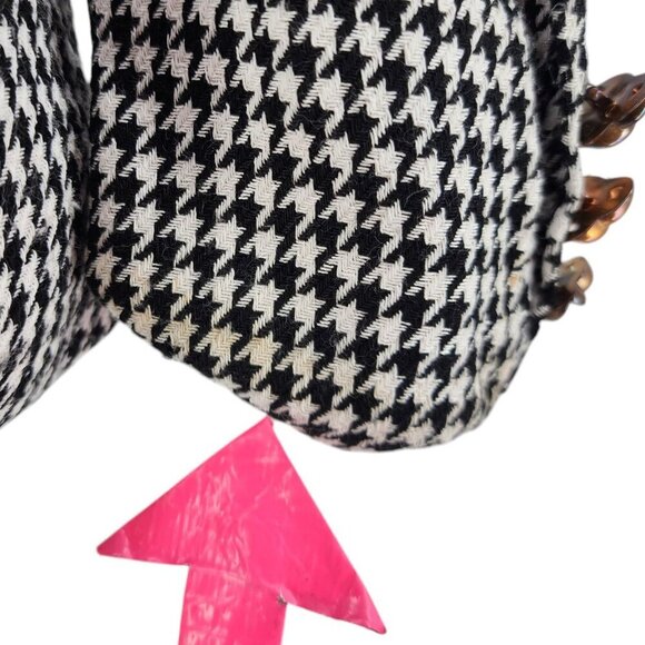 Vintage Audio Connie Anderson Houndstooth Retro Black White Jacket Womens XS - Picture 8 of 11